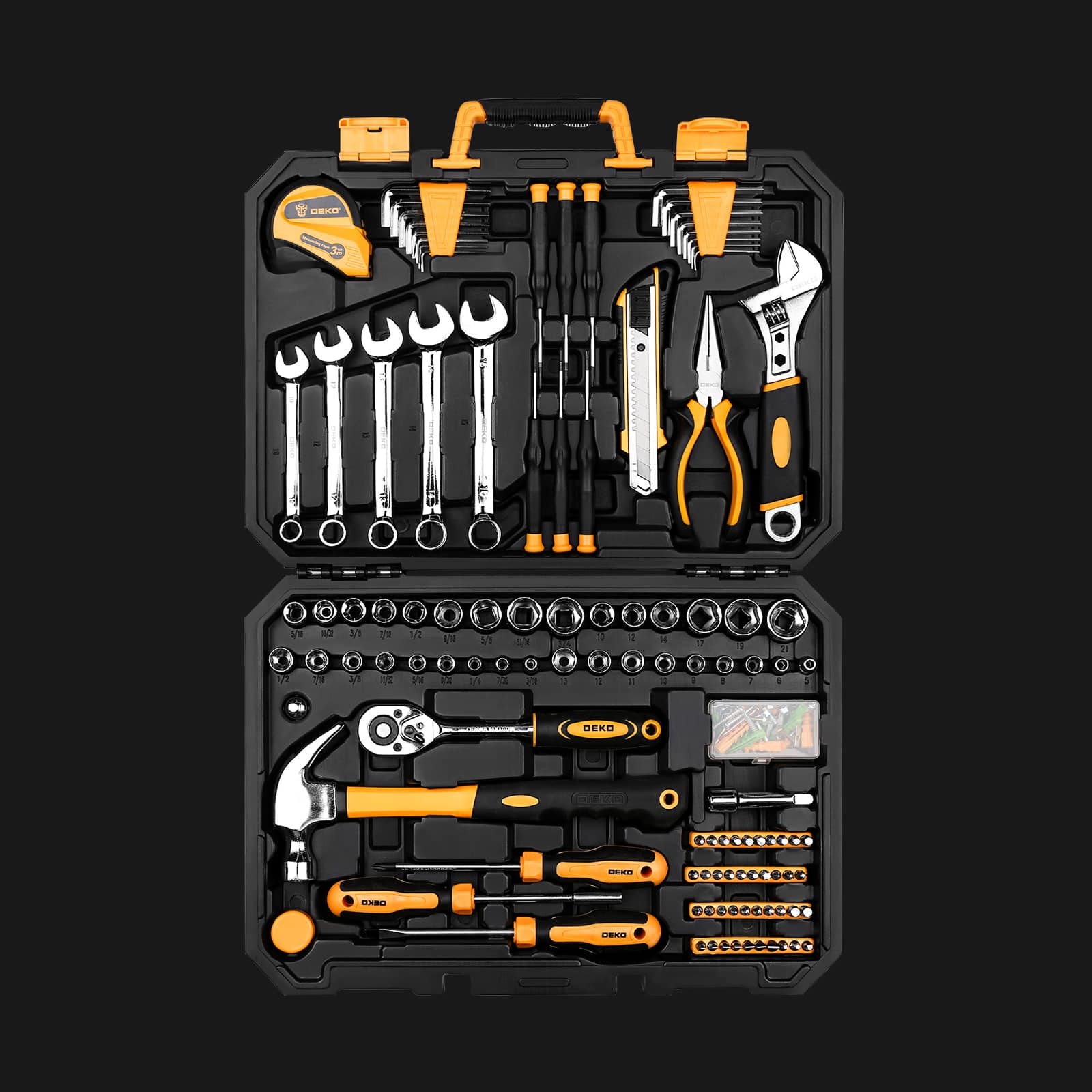 Complete Tool Kit for Home  Garage 158-Piece – DEKO Tools