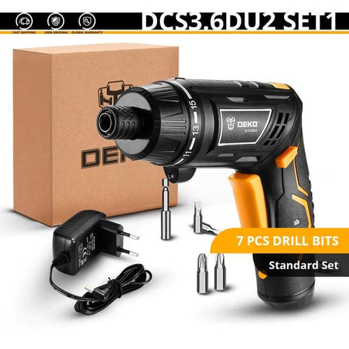 Buy DEKO GCD12DU3 12V Max Electric Screwdriver Cordless Drill 3/8-Inch  2-Speed Mini Wireless Power Driver DC Lithium-Ion Battery
