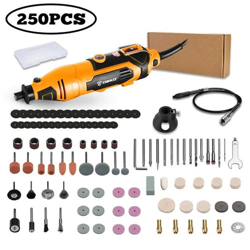 KKmoon 180W Power Tools Electric Mini Drill Rotary Grinder Polishing  Grinding Tool Set with 6 Position Variable Speed for Rotary Tools 220V/110V